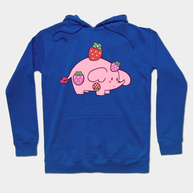 Strawberry Elephant Hoodie by saradaboru